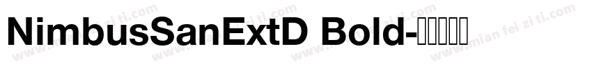NimbusSanExtD Bold字体转换
